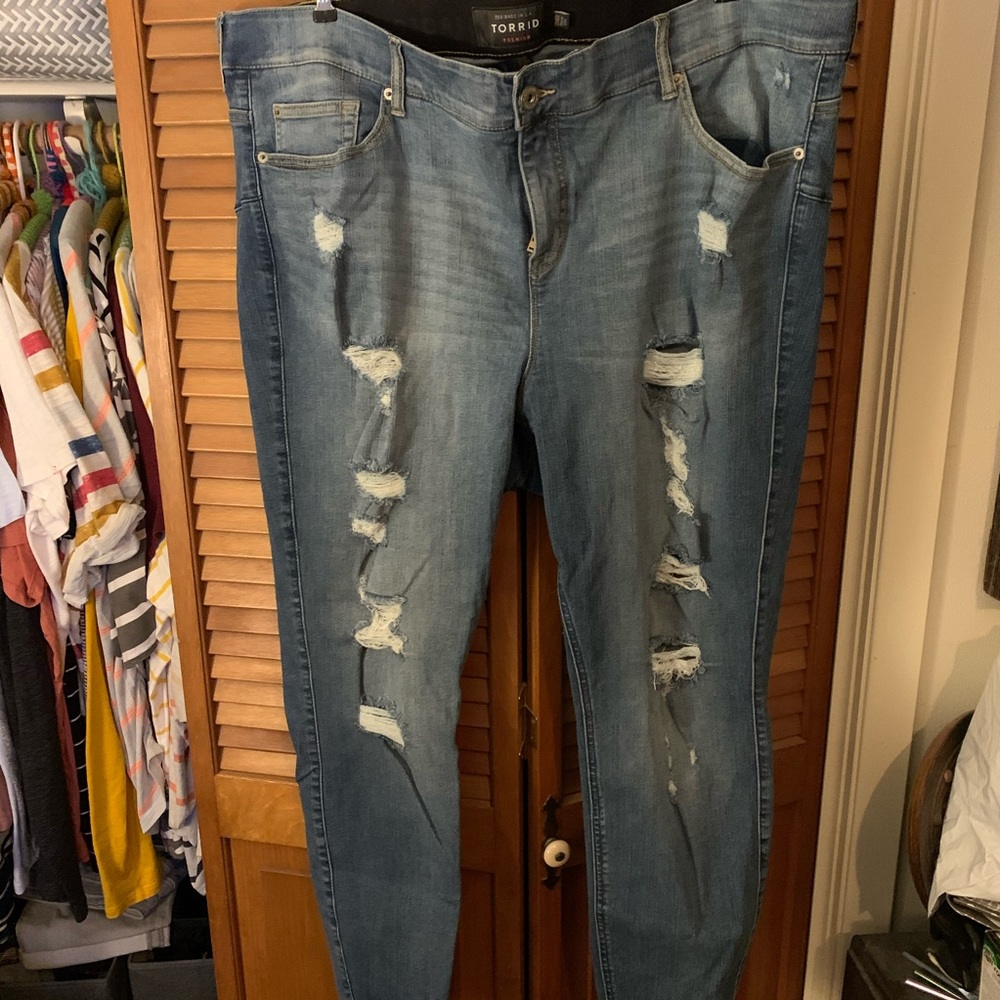 Torrid Distressed Skinny Jeans